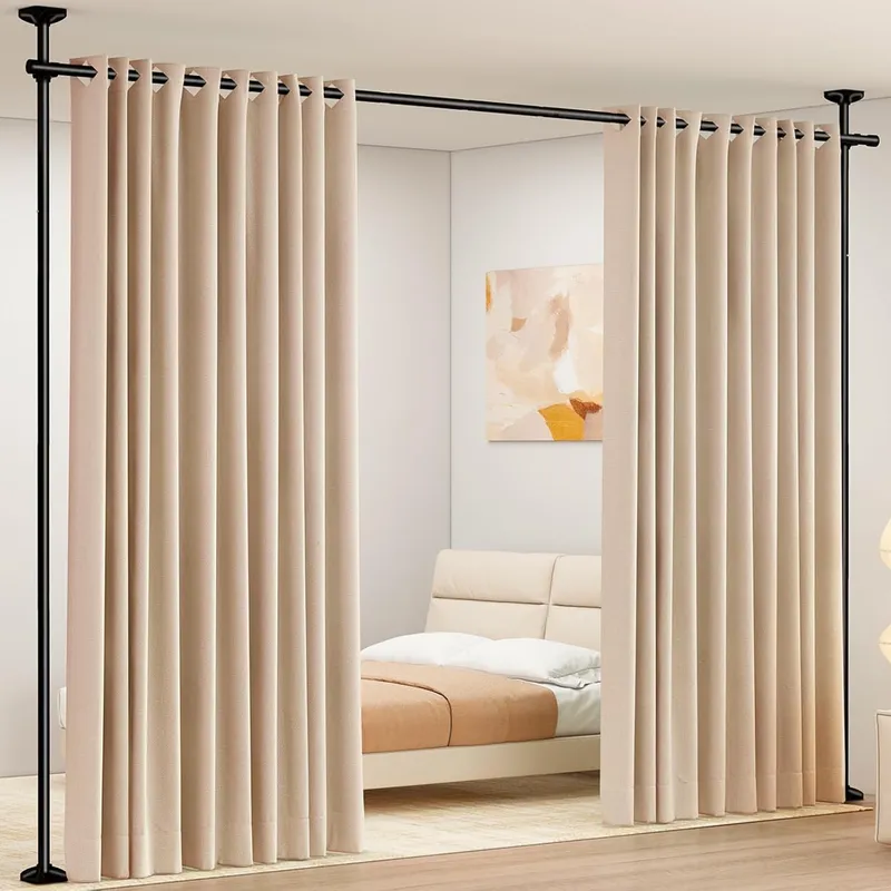 SUNALLY Room Divider Curtain Rod
